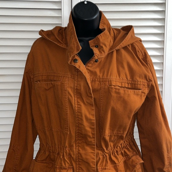 Universal Thread Women's Utility Rust Orange Jacket - Picture 3 of 11